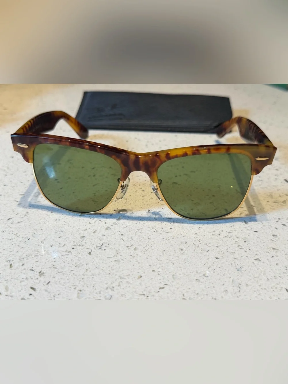 Ray-Ban vintage bl wayfarer max Tortoise Brown Patterned Sunglass Arms